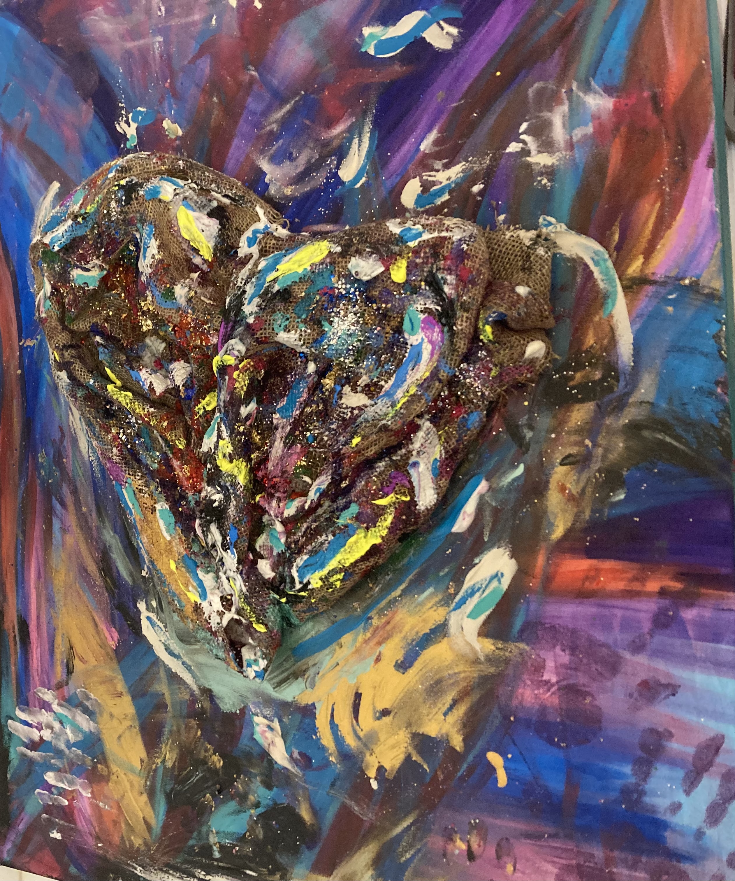 Burlap Heart by Ashley King