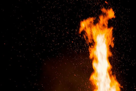 By The Fire Under a Starry Night Sky