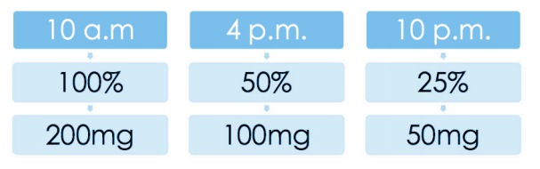 Caffeine Breakdown Over Time